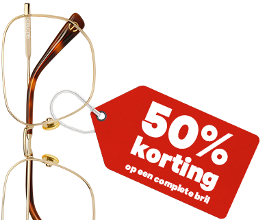 50% korting op alle complete brillen